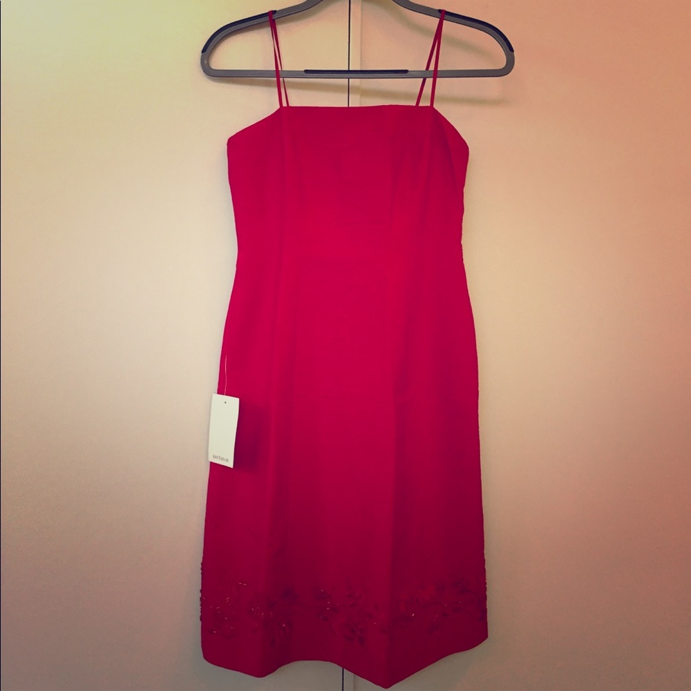 NWT Ann Taylor 100% Silk Red Dress